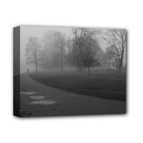 Foggy Morning, Oxford Deluxe Canvas 14  X 11  (stretched) by artposters