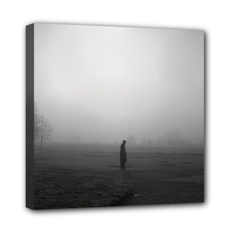 Foggy Morning, Oxford 8  X 8  Framed Canvas Print by artposters