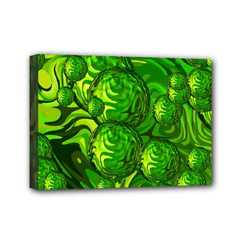 Green Balls  Mini Canvas 7  X 5  (framed) by Siebenhuehner