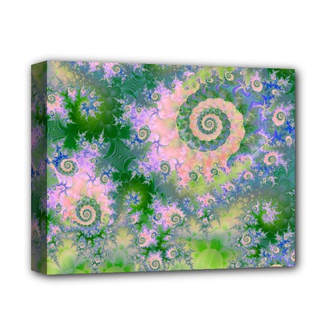 Rose Apple Green Dreams, Abstract Water Garden Deluxe Canvas 14  X 11  (framed) by DianeClancy