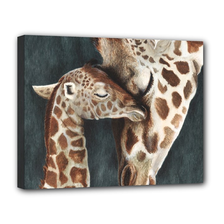 A Mother s Love Canvas 14  x 11  (Framed)