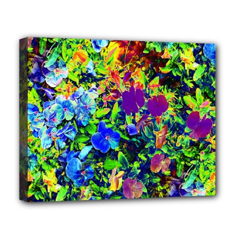 The Neon Garden Deluxe Canvas 20  X 16  (framed) by rokinronda