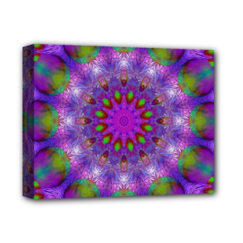 Rainbow At Dusk, Abstract Star Of Light Deluxe Canvas 14  X 11  (framed) by DianeClancy