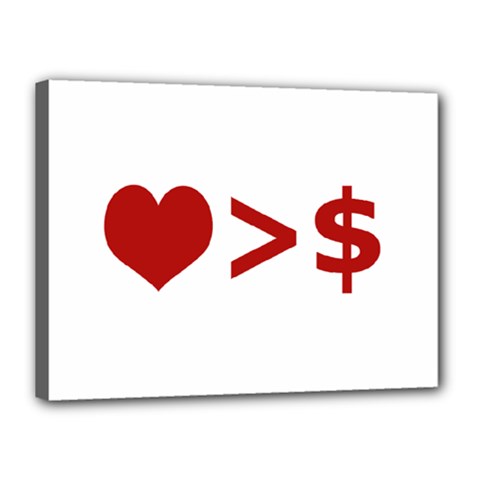 Love Is More Than Money Canvas 16  X 12  (framed) by dflcprints