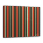 Festive Stripe Canvas 20  x 16  (Framed)