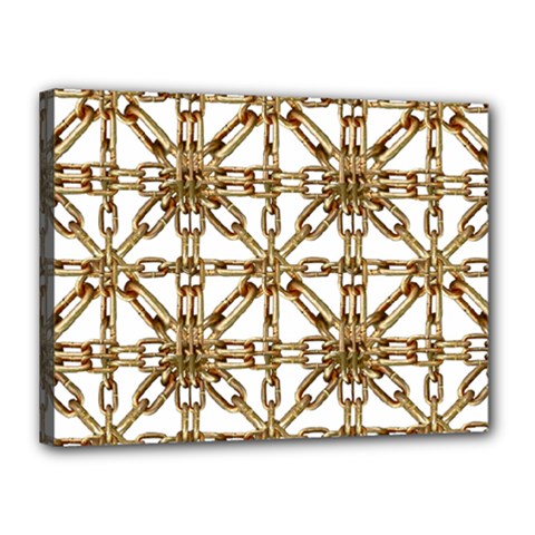 Chain Pattern Collage Canvas 16  X 12  (framed) by dflcprints