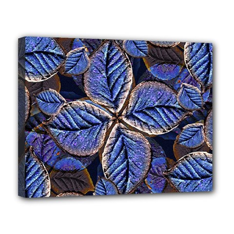 Fantasy Nature Pattern Print Canvas 14  X 11  (framed) by dflcprints