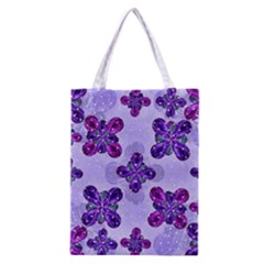 Deluxe Ornate Pattern Design In Blue And Fuchsia Colors Classic Tote Bag by dflcprints