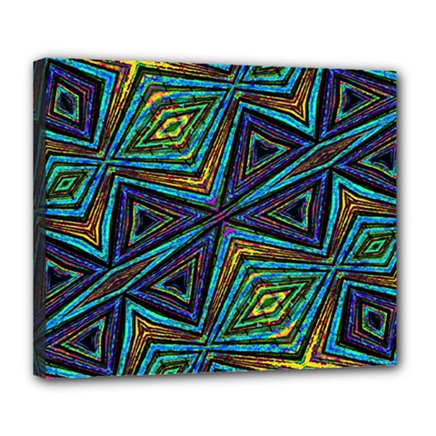 Tribal Style Colorful Geometric Pattern Deluxe Canvas 24  X 20  (framed) by dflcprints