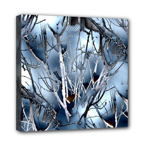 Abstract Of Frozen Bush Mini Canvas 8  X 8  (framed) by canvasngiftshop