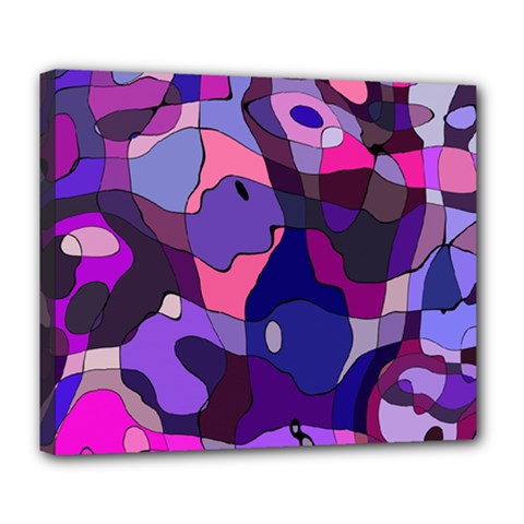 Blue Purple Chaos Deluxe Canvas 24  X 20  (stretched) by LalyLauraFLM