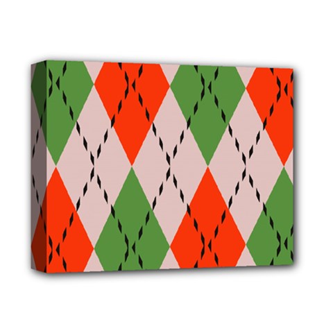 Argyle Pattern Abstract Design Deluxe Canvas 14  X 11  (stretched) by LalyLauraFLM