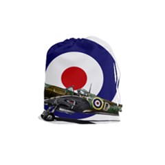Spitfire And Roundel Drawstring Pouch (medium) by TheManCave