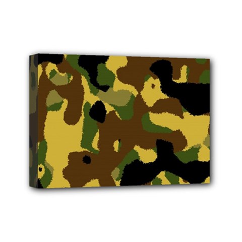 Camo Pattern  Mini Canvas 7  X 5  (framed)