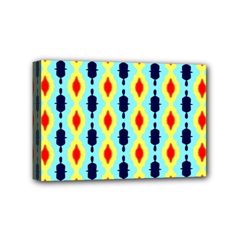 Yellow Chains Pattern Mini Canvas 6  X 4  (stretched) by LalyLauraFLM