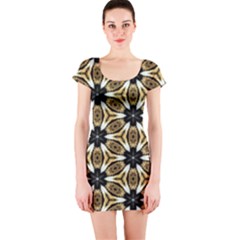 Faux Animal Print Pattern Short Sleeve Bodycon Dress by GardenOfOphir