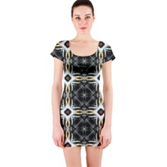 Faux Animal Print Pattern Short Sleeve Bodycon Dress by GardenOfOphir