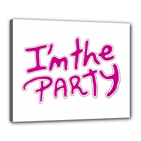 I Am The Party Typographic Design Quote Canvas 20  X 16  (framed) by dflcprints