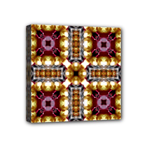 Cute Pretty Elegant Pattern Mini Canvas 4  X 4  (framed) by GardenOfOphir