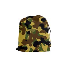 Camo Pattern  Drawstring Pouch (medium) by Colorfulart23