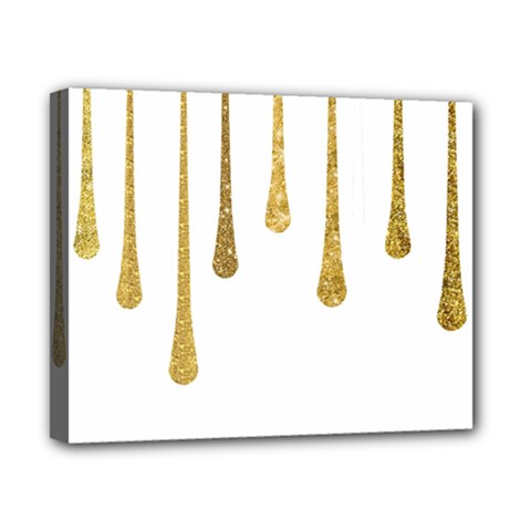 Gold Glitter Paint Canvas 10  X 8  (framed) by Kathrinlegg