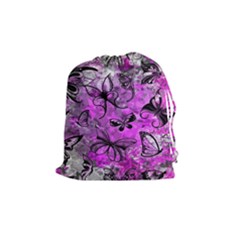 Butterfly Graffiti Drawstring Pouch (medium) by ArtistRoseanneJones