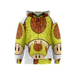 Really Mega Mushroom Kids Zipper Hoodie by kramcox