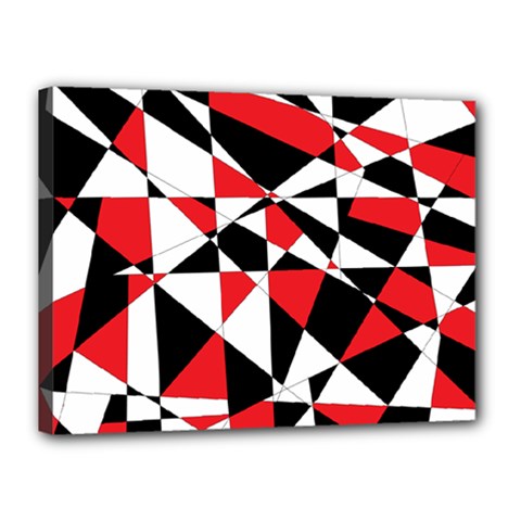 Shattered Life Tricolor Canvas 16  X 12  (framed) by StuffOrSomething