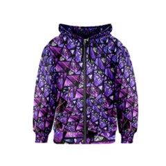  Blue Purple Glass Kids Zipper Hoodie by KirstenStarFashion