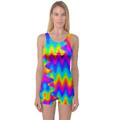 Amazing Acid Rainbow Women s Boyleg One Piece Swimsuits by KirstenStarFashion