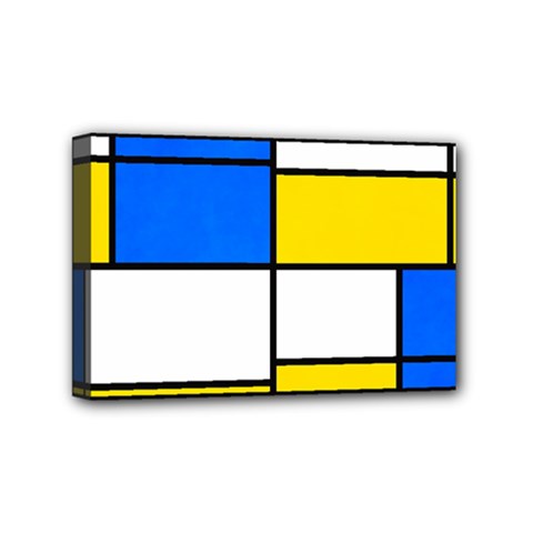 Colorful Rectangles Mini Canvas 6  X 4  (stretched)