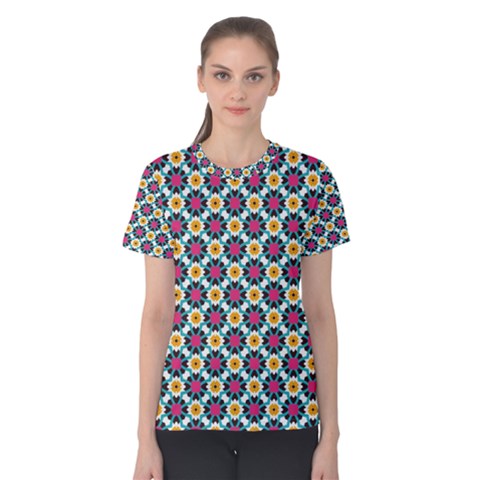 Cute Abstract Pattern Background Women s Cotton Tees by GardenOfOphir