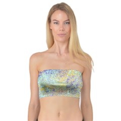 Abstract Earth Tones With Blue  Women s Bandeau Tops