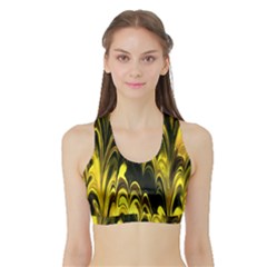 Fractal Marbled 15 Women s Sports Bra With Border by ImpressiveMoments