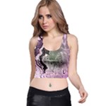 Wet Metal Pink Racer Back Crop Tops