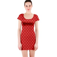 Cute Seamless Tile Pattern Gifts Short Sleeve Bodycon Dresses by GardenOfOphir