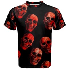 Skulls Red Men s Cotton Tees by ImpressiveMoments