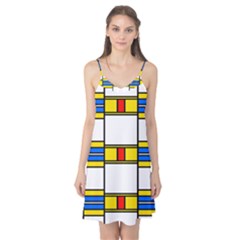 Colorful Squares And Rectangles Pattern Camis Nightgown