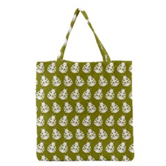Ladybug Vector Geometric Tile Pattern Grocery Tote Bags by GardenOfOphir