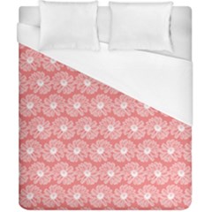 Coral Pink Gerbera Daisy Vector Tile Pattern Duvet Cover Single Side (double Size) by GardenOfOphir