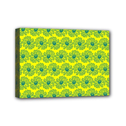 Gerbera Daisy Vector Tile Pattern Mini Canvas 7  X 5  by GardenOfOphir