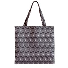Gerbera Daisy Vector Tile Pattern Zipper Grocery Tote Bags