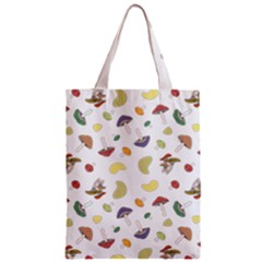 Mushrooms Pattern Zipper Classic Tote Bags by Famous