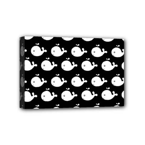 Cute Whale Illustration Pattern Mini Canvas 6  X 4  by GardenOfOphir