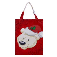 Funny Polar Bear Classic Tote Bags by FantasyWorld7