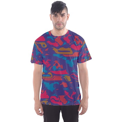 Chaos In Retro Colors Men s Sport Mesh Tee by LalyLauraFLM