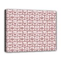 Light Pink And White Owl Pattern Canvas 14  x 11  View1