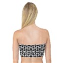 Black And White Owl Pattern Women s Bandeau Tops View2