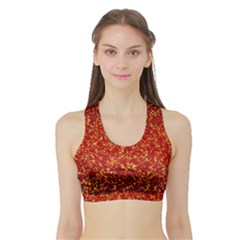 Glitter 3 Women s Sports Bra With Border by MedusArt