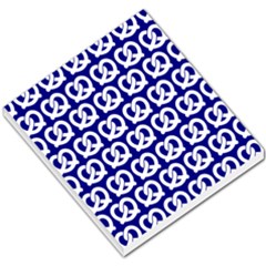 Navy Pretzel Illustrations Pattern Small Memo Pads by GardenOfOphir